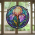 Iris Stained Glass Effect Suncatcher